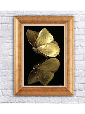 Giyense Altın Varaklı Çerçeveli Paspartulu Tablo BG1222