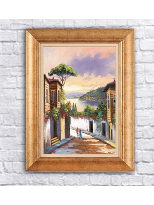 Giyense Altın Varaklı Çerçeveli Paspartulu Tablo BG1030