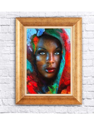 Giyense Altın Varaklı Çerçeveli Paspartulu Tablo BG1221