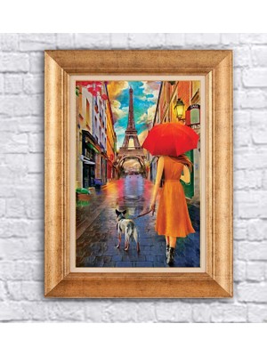 Giyense Altın Varaklı Çerçeveli Paspartulu Tablo BG1258