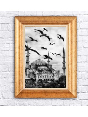 Giyense Altın Varaklı Çerçeveli Paspartulu Tablo BG1319