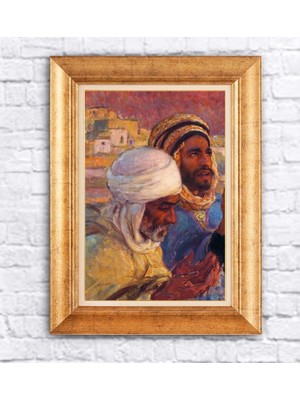 Giyense Altın Varaklı Çerçeveli Paspartulu Tablo BG1320