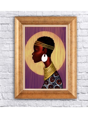 Giyense Altın Varaklı Çerçeveli Paspartulu Tablo BG1176