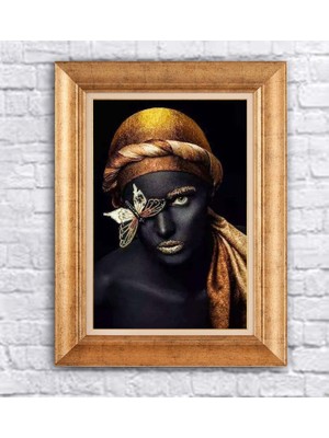 Giyense Altın Varaklı Çerçeveli Paspartulu Tablo BG1137