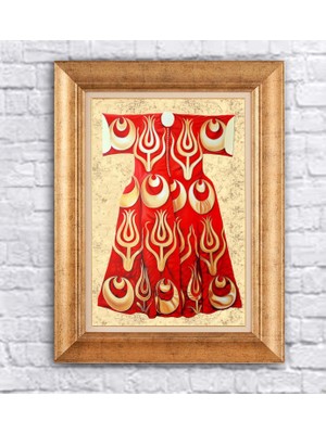 Giyense Altın Varaklı Çerçeveli Paspartulu Tablo BG1437