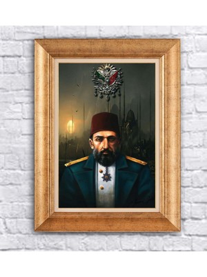 Giyense Altın Varaklı Çerçeveli Paspartulu Tablo BG1440