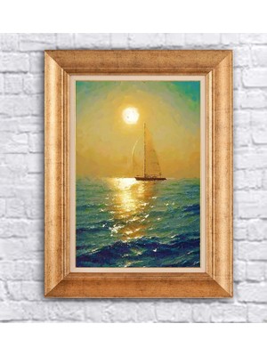 Giyense Altın Varaklı Çerçeveli Paspartulu Tablo BG1239