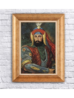 Giyense Altın Varaklı Çerçeveli Paspartulu Tablo BG1435