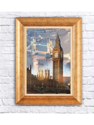 Giyense Altın Varaklı Çerçeveli Paspartulu Tablo BG1416