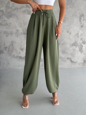 Win Moda Winmoda Kadın Şalvar Pantolon Tesettür Bol Paça Likralı Günlük 4 Mevsim S/xl