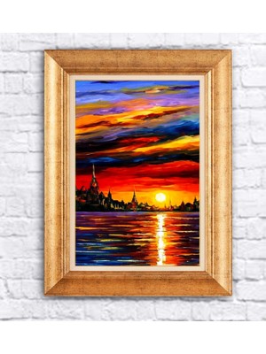 Giyense Altın Varaklı Çerçeveli Paspartulu Tablo BG1407