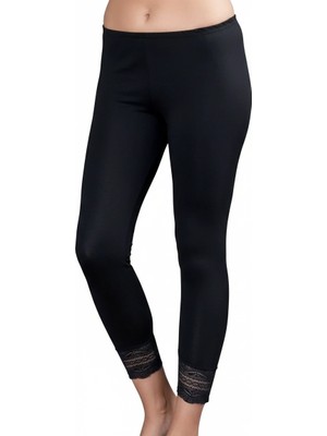 Liyuza Şahinler Paçası Dantel Uzun Tayt B889