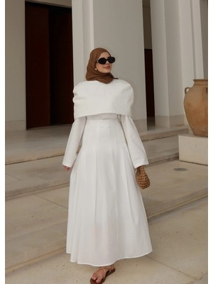 Moda Aksa 6023 Giydirmeli Takım Beyaz