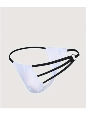 Liyuza Erkek  Beyaz Metalli Tanga Iç Giyim