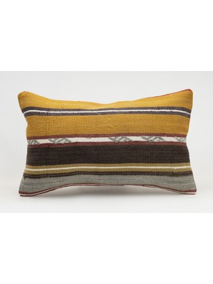 Kilim Wholesale El Yapımı Kilimden Yapılmış Vintage Kırlent Kılıfı, Yün, 30X50 cm
