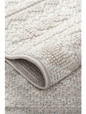 Anutya Home Krem Bej Iskandinav Modern Tasarım Sisal Bukle Özel Ölçü Salon Oturma Odası Koridor Halısı Yolluk