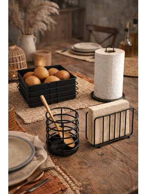 Feyza Design Modern 4'lü Sunum ve Ekmeklik Seti, Şık ve Kullanışlı Tasarım