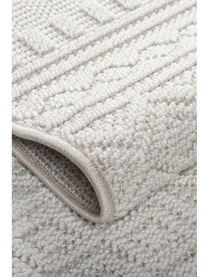 Anutya Home Krem Iskandinav Modern Tasarım Sisal Bukle Özel Ölçü Salon Oturma Odası Koridor Mutfak Halısı Yolluk