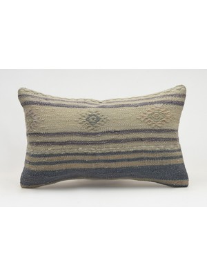 Kilim Wholesale El Yapımı Kilimden Yapılmış Vintage Kırlent Kılıfı, Yün, 30X50 cm