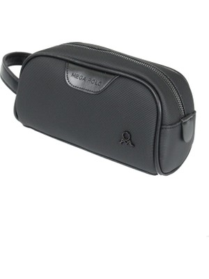 M 433  Mega Bag  Kanvas  El  / Clutch / Makyaj / Tıraş Çantası Siyah