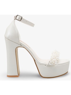 Ceaksi Kadın Topuklu Gelin Ayakkabısı - Sedef