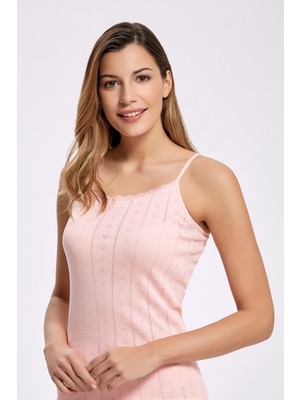 İlke Ilke Kadın,transferli,jakarlı,rahat,yumuşak,nefes Alabilen,esnek,ip Askılı Atlet 6'lı Paket