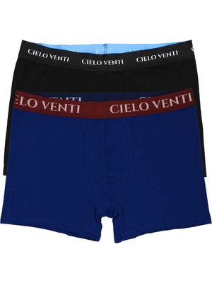Cielo Venti Night Collection | 2'li Organik Pamuk Erkek Boxer