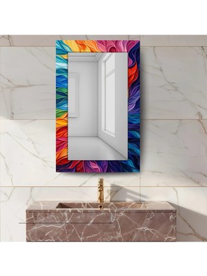 Glitglass Dekoratif Cam Tablo Ayna - Salon Antre Için Lüks Duvar Dekoru