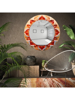 Glitglass Etnik ve Bohem Mozaik Desenli Cam Tablo Ayna - Renkli ve Otantik Duvar Aynası