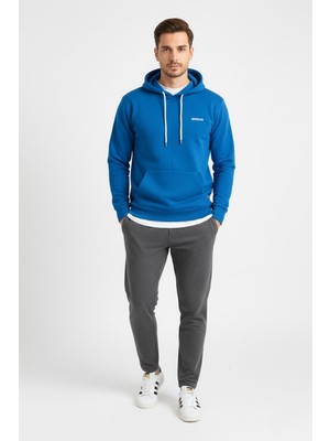 Superlife Süperlife Kapşonlu Uzun Kollu Baskılı Dar Kalıp Ince Erkek Sweatshirt Spr 2019K61