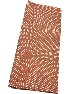 Angel Çanta Aksesuar 120X50 cm Pamuklu Astarlık Kumaş Taba Daire Desenli