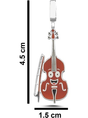Kayra Gümüş Çello Mineli Rodyum Kaplama Kolye GMS20
