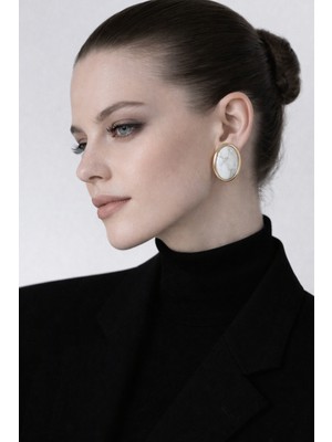 Baltaci Milano Pura Earrings-White / Imitation jewelry