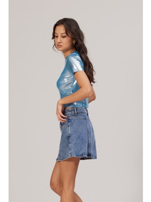 Avrile Metalik Triko T-Shırt