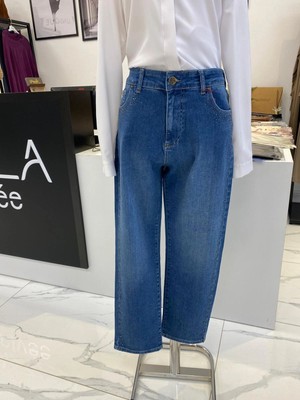 La Carte Jeans Yanları Taşlı Pantalon