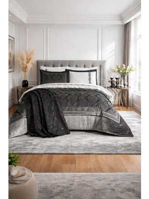 Özdilek Velours Çeyiz Seti 10 Parça - Antrasit