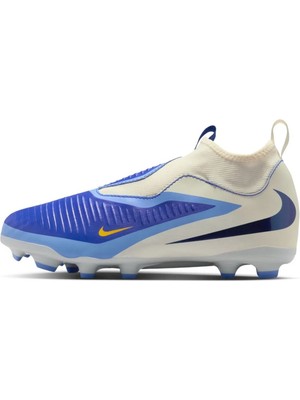 Nike Phantom 6 High Academy  Lv8 Kids Football Shoes Bağcıksız Bilekli Çim Saha Kramponu Mavi