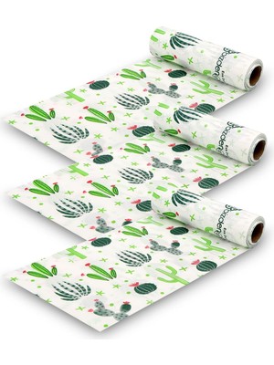 Skygo Masa ve Aktivite Piknik Örtüsü Kullan At Sıvı Geçirmez 3 Rulo (Rulo Içi:10 Adet) Kaktüs 100X120CM