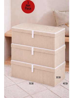 ALAS 3 Adet Çok Amaçlı Baza Altı Giysi&yastık Mega Plus Hurç