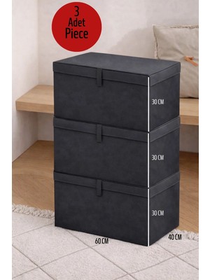 ALAS 3 Adet Çok Amaçlı Baza Altı Mega Boy Giysi Kutu Hurç