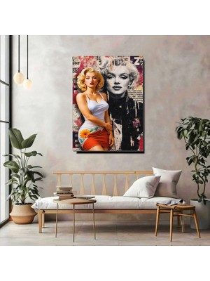 Artprinta Retro Kadın Portre Kanvas Tablo – Pop Art Vintage Duvar Dekoru
