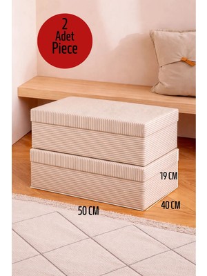 ALAS 2 Adet Çok Amaçlı Baza Altı Giysi&kazak Kutu Hurç