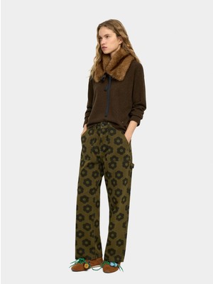 Parfois Kadın Çiçek Desenli Kot Pantolon