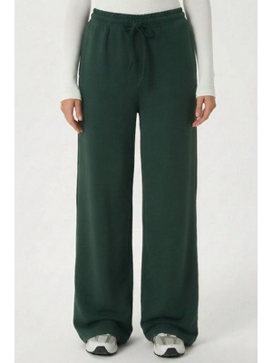 Ritnice Kadın Modal Select Geniş Paça Haki Eşofman Altı