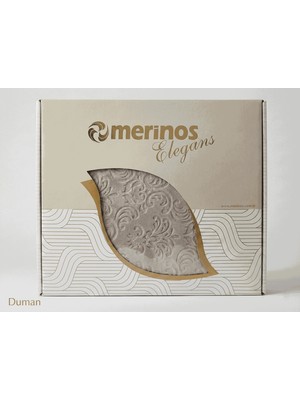 Merinos Elegans Çift Kişilik Battaniye Duman