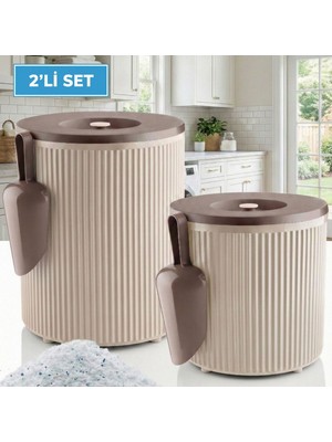 LE Paris 2 Adet  Toz ve Tablet Deterjan Saklama Kutusu | Deterjan Saklama Kabı