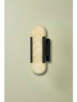 Ronisu Aydınlatma Lunera – Doğal Mermer Duvar Aplik Siyah RA-APLK-3512-52-01