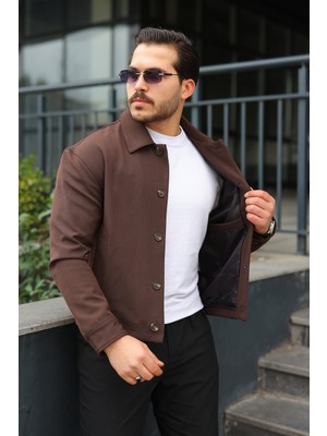 Baselco Spor Şık Rahat Kumaş Düğmeli Mevsimlik Ceket