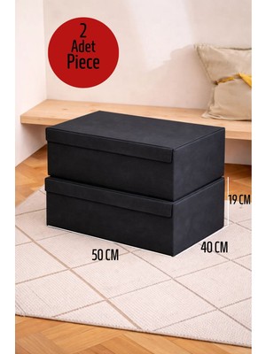 ALAS 2 Adet Çok Amaçlı Baza Altı Giysi&kazak Kutu Hurç