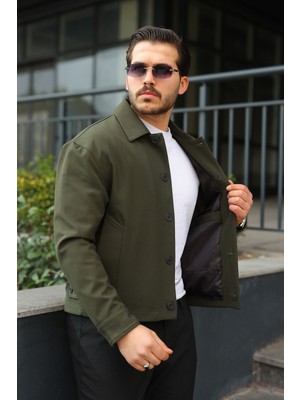 Baselco Spor Şık Rahat Kumaş Düğmeli Mevsimlik Ceket